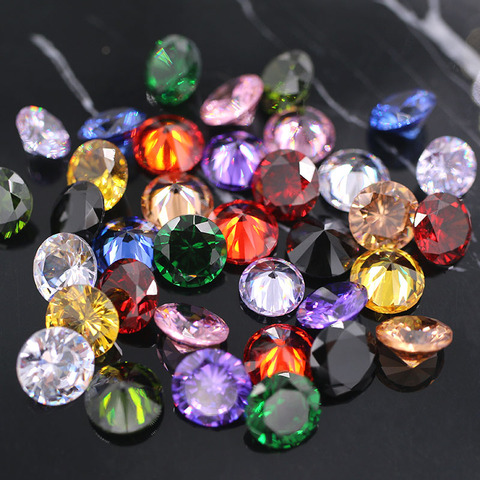 Nouveau collier de Strass de verre de pierre gemme artificielle de Zircon de forme ronde collier à faire soi-même/accessoires de bijoux ► Photo 1/3