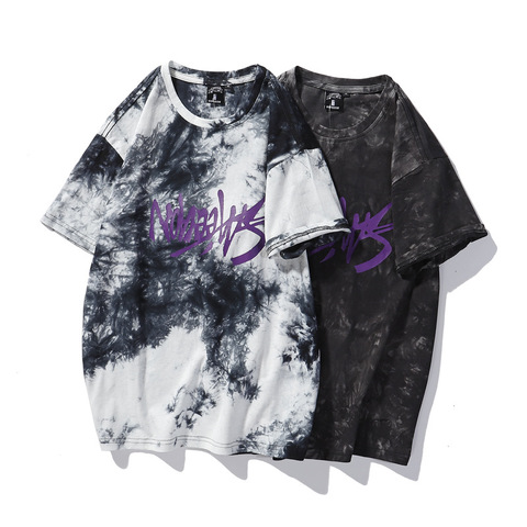 Tye – T-shirt à manches courtes pour homme, estival et à la mode, avec impression de teinture, hauts hip hop, harajuku, 2022 ► Photo 1/5