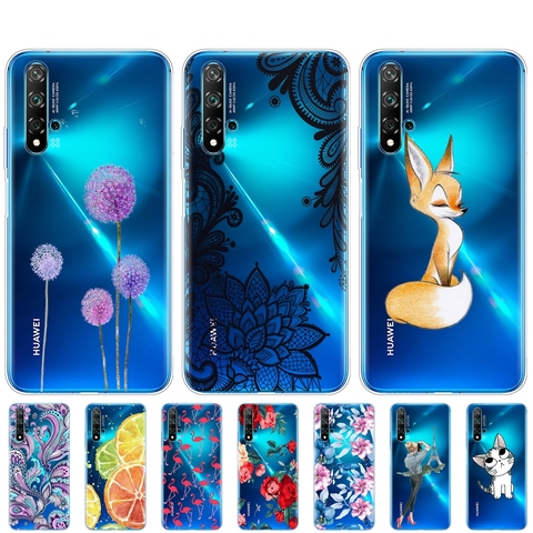 Pour Huawei Nova 5 T étui souple Coque arrière en silicone pour Nova5T 5 T YAL-L21 6.26 ''Fundas Coque pare-chocs ► Photo 1/6