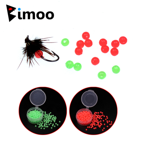 Bimoo-Mini perle lumineuse humide, 200 pièces/boîte, pour attacher les œufs à la mouche, Mini plate-forme, perle à points chauds, matériel de pêche à la mouche ► Photo 1/6