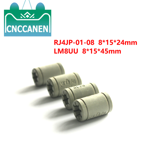 Roulements linéaires solides de polymère LM8UU douille LM8LUU 8MM 8*15*45mm RJ4JP-01-08 8*15*24mm pour la Machine de CNC de bricolage de Prusa Mendel ► Photo 1/1