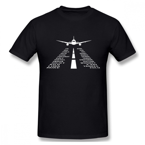 Nouveauté avion Alphabet phonétique pilote cadeau t-shirt à la mode Streetwear t-shirt coton bio Camiseta ► Photo 1/4