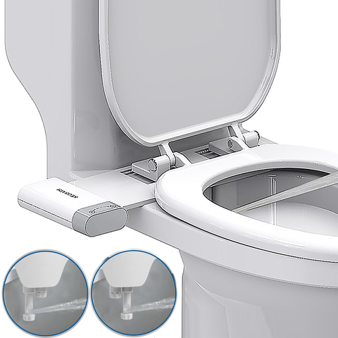 Installation facile sièges de toilette Bidet fixation de Bidet Non électrique auto-nettoyant double buse pulvérisateur de toilette douche musulmane ► Photo 1/6