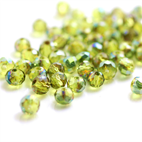 Isywaka nouveau Design couleur verte 3*4mm 145 pièces Rondelle autriche facettes cristal perles de verre entretoise en vrac perles rondes fabrication de bijoux ► Photo 1/2