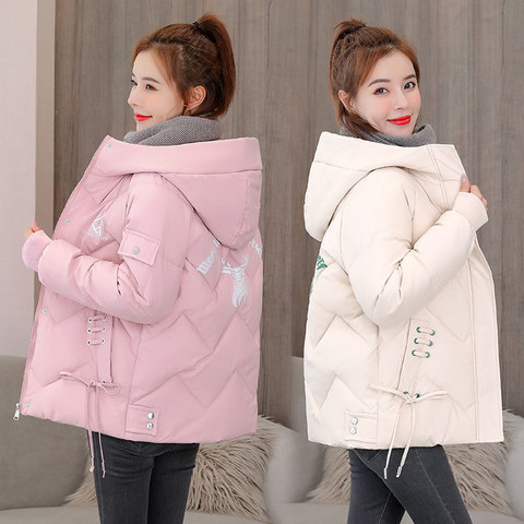 Manteau d'hiver à capuche pour femme, Parka ample en coton rembourré, vêtement d'extérieur, grande taille, nouveauté 2022, 1022 ► Photo 1/6