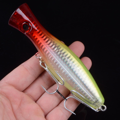 Leurre rigide de type Popper pour la pêche en surface, appât artificiel idéal pour le brochet ou le bar, Crankbait, 12cm, 40g, 1 unité ► Photo 1/6