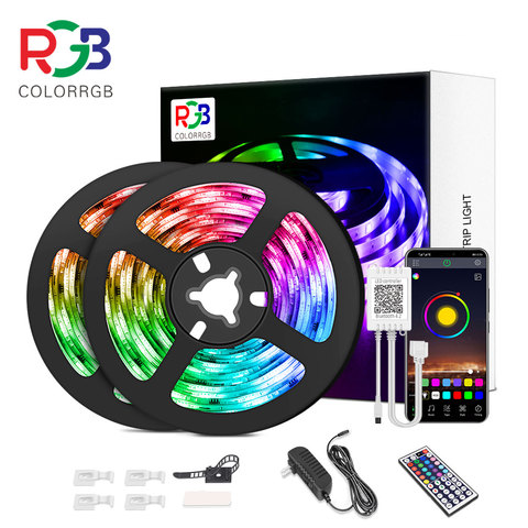 Bande lumineuse LED, rvb 5050, ruban Flexible, bricolage lumière Led bande téléphone APP Bluetooth ► Photo 1/6