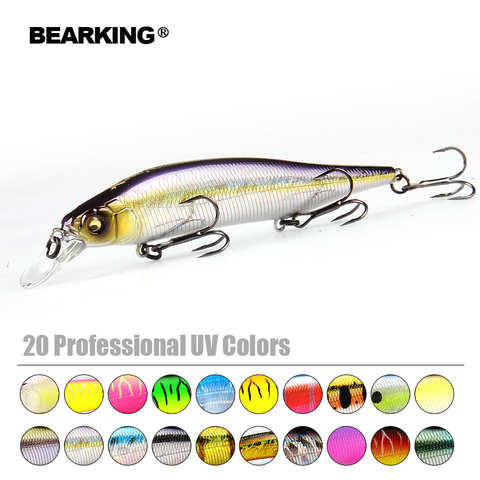 BEARKING – appât en tungstène pour la pêche, leurre pour attraper des poissons, avec système de poids, matériel pour pêcher des ménés à la manivelle, couleurs assorties, 11.5cm, 15g, en vogue ► Photo 1/6