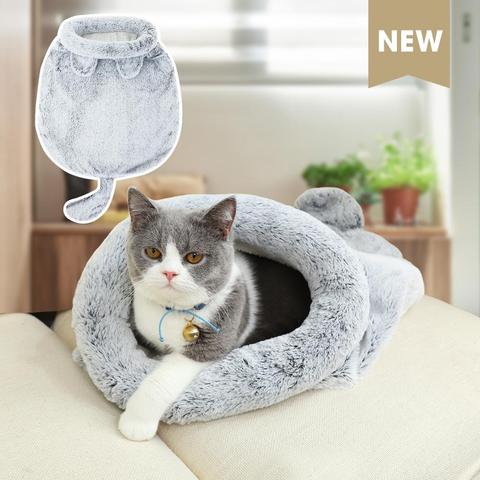 Sac de couchage en peluche lavable pour chat, tapis pour petits chiens et chats, coussin chaud et doux pour maison pour animaux domestiques ► Photo 1/6