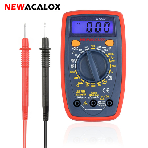 NEWACALOX Instrument électrique LCD affichage numérique multimètre ampèremètre ca/cc voltmètre Ohm pince mètre testeur outil ► Photo 1/6