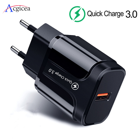 5V 3A chargeur universel EU US USB chargeur de téléphone Charge rapide 3.0 Charge rapide pour batterie d'alimentation pour iPhone 11 Pro XR tablettes de téléphone ► Photo 1/6