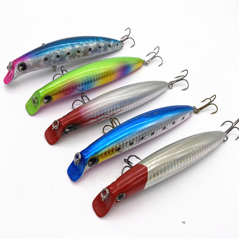 13CM/26G flottant pêche Popper leurre dur Isca artificiel appât dur Minnow crayon leurre Wobbler Pesca pêche manivelle appât nageur ► Photo 1/3