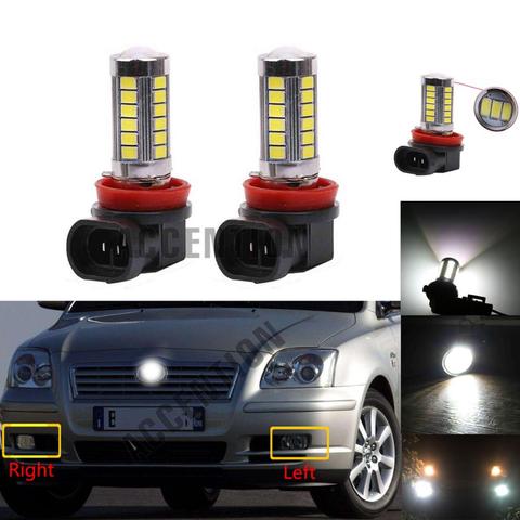 2 Pièces LUMIÈRE LED D'ampoules de Lampe De Brouillard Pour Toyota Corolla 2003-2014 Avensis Verso RAV 4 Camry Voiture-style Avant Ampoule LED ► Photo 1/6