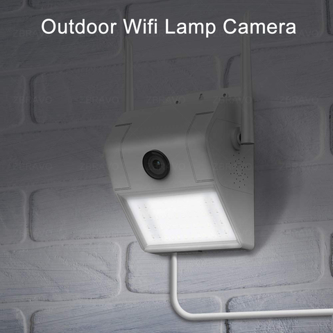 Caméra de surveillance extérieure IP WiFi hd 1080P, dispositif de sécurité sans fil, étanche, avec Vision nocturne, éclairage mural, Audio ► Photo 1/6