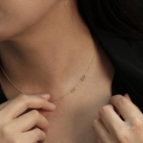 Collier personnalisé avec lettres initiales pour femmes, collier en acier inoxydable doré, A-Z Alphabet, cadeau de meilleur ami, bijou personnalisé ► Photo 1/6