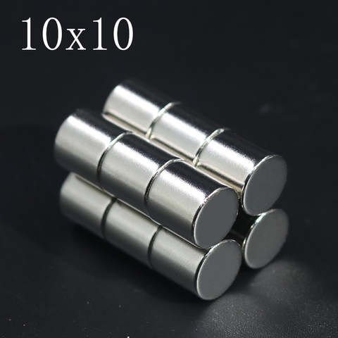 5/10/20/50 Pcs 10x10 néodyme aimant 10mm x 10mm N35 NdFeB rond Super puissant fort Permanent magnétique imanes disque 30x30 ► Photo 1/6