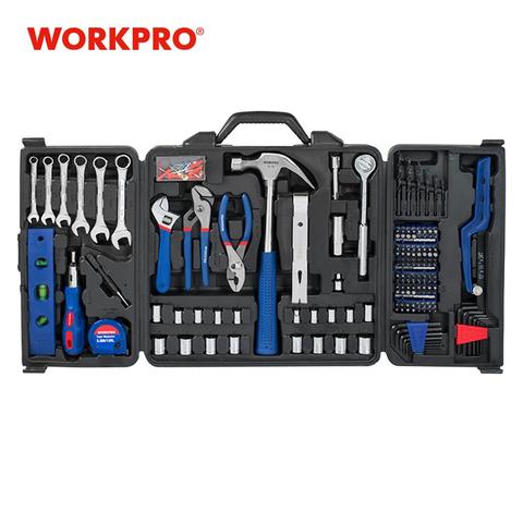 WORKPRO – ensemble d'outils, 201 pièces, outils manuels, maison, jeu de douilles, cliquet, clés, pinces, tournevis ► Photo 1/5