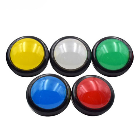 Grand bouton poussoir circulaire de 100mm, éclairé par LED, avec micro interrupteur, pour borne d'arcade ► Photo 1/6