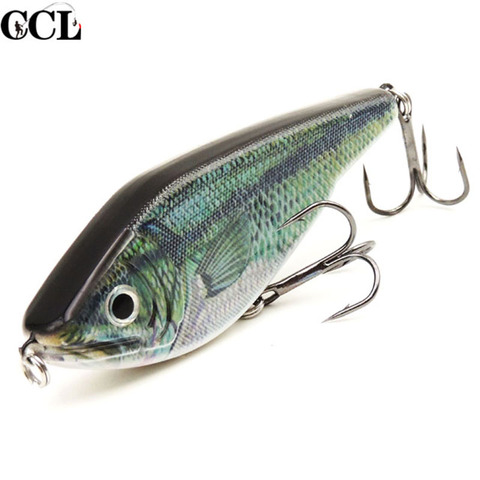 Appâts de pêche appâts 90mm 26g pour brochet musqué suspendant des Actions de natation avec des crochets aigus en Nickel yeux 3D ► Photo 1/6