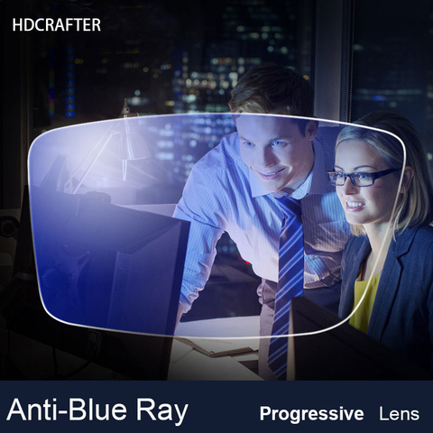 HDCRAFTER-1 paire de lentilles 1.56 1.61 1.67 Anti-rayons bleus, verres optiques pour la Protection des yeux, Prescription Progressive ► Photo 1/5