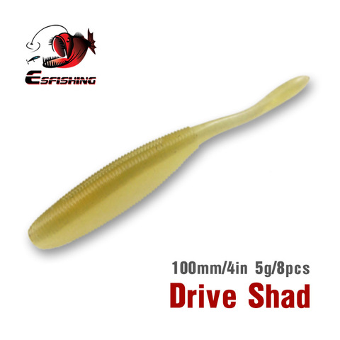 Pêche au bord leurres printemps souple Silicone entraînement Shad 10cm 8 pièces matériel de pêche à la carpe appâts appâts chine truite eau salée ► Photo 1/4