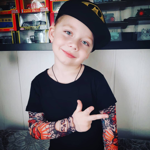 Garçon vêtements coton T-shirt à manches longues enfants t-shirts nouveauté tatouage manches bébé garçons hauts printemps et automne enfants vêtements Cool ► Photo 1/6