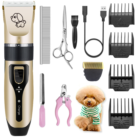 Tondeuse électrique pour cheveux de chien | Tondeuse à poils USB pour animaux domestiques, Rechargeable, détacheur de cheveux de chat à faible bruit, Machine de toilettage, coupe-cheveux ► Photo 1/6