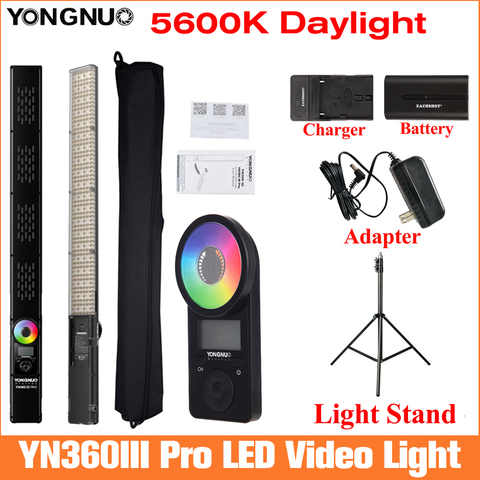 Yongnuo YN360 III Pro LED lumière vidéo 5600K rvb Photo lumière pour l'enregistrement vidéo w à distance ► Photo 1/6