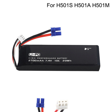 Batterie d'origine Lipo pour Hubsan H501C H501S X4 7.4V 2700mAh batterie lipo battery10C pour pièces de Drone quadrirotor RC accessoire de jouet ► Photo 1/6