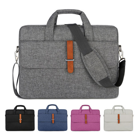 Nouveau sac d'ordinateur portable avec bandoulière 13.3 14 15.6 17 pouces étanche housse pour ordinateur portable sac à main femmes porte-documents pour MSI Macbook Air HP ► Photo 1/6