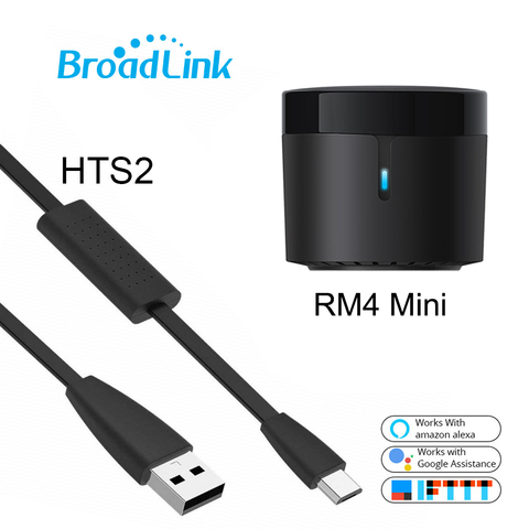 Broadlink RM4mini/RM4C MINI télécommande IR pour climatisation décodeur TV capteur d'humidité de la température HTS2 avec Alexa ► Photo 1/6