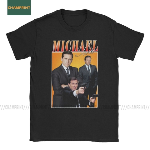 T-shirt manches courtes homme, en coton, grande taille, série Tv, Michael Scott, Homage The Office ► Photo 1/6