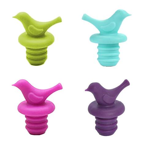 Bouchon de bouteille bouchons de bouteille bouchon de vin outils de conservation de Bar familial conception d'oiseau créatif en Silicone sûr et sain ► Photo 1/1