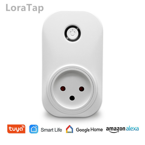 Tuya – prise Wifi connectée Smart Life, 16a, application de contrôle à distance, commande vocale avec Google Home, Alexa, Echo, minuterie, appareils ► Photo 1/6