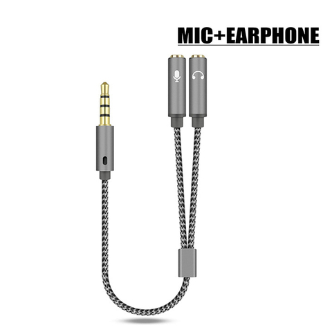 Câble séparateur Audio 2 en 1 pour prise d'ordinateur 3.5mm, 1 mâle à 2 femelles, câble auxiliaire pour micro, câble adaptateur pour casque ► Photo 1/5