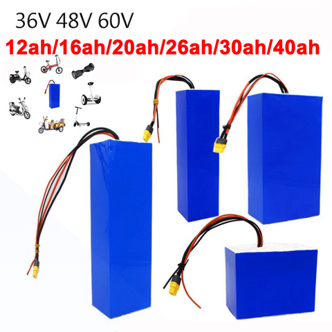 Batterie au lithium 36V 48V 60V 10S 13S 16S 20ah 30Ah avec Protection BMS pour tricycle électrique de Scooter de bicyclette de voiture d'équilibre ► Photo 1/5