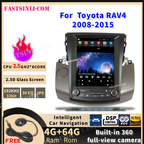 Autoradio Android, Navigation GPS, lecteur multimédia, Style Tesla, pour Toyota RAV4 (2008-2015) ► Photo 1/5