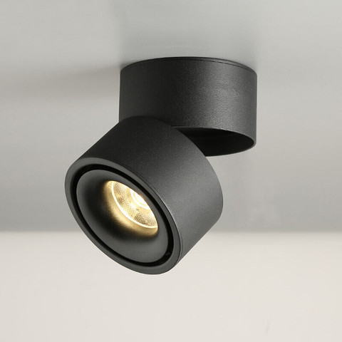 Spot lumineux d'intérieur pliable et rotatif à LED °, éclairage d'intérieur avec technologie COB LED, éclairage d'intérieur, montage en Surface, lumière à intensité réglable à 360 °, 7/10/15W ► Photo 1/5
