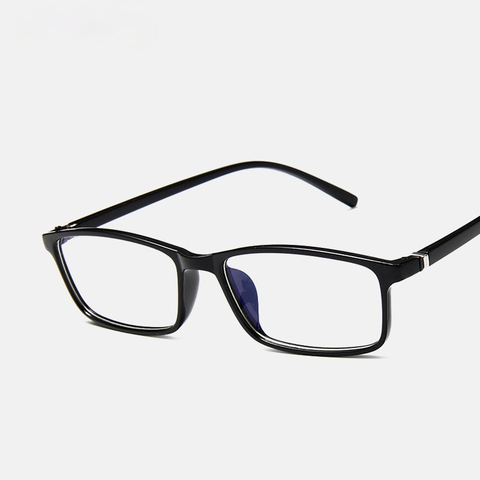 Lunettes Anti-lumière bleue, pour ordinateur, monture carrée noire, verres bloquant bleu, fausses lunettes ► Photo 1/6