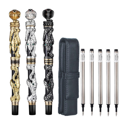 Jinhao-stylo à bille en serpent à motif Cobra 3D, haute qualité, 0.7MM, nouveauté, pour hommes, fournitures de bureau, cadeau ► Photo 1/5