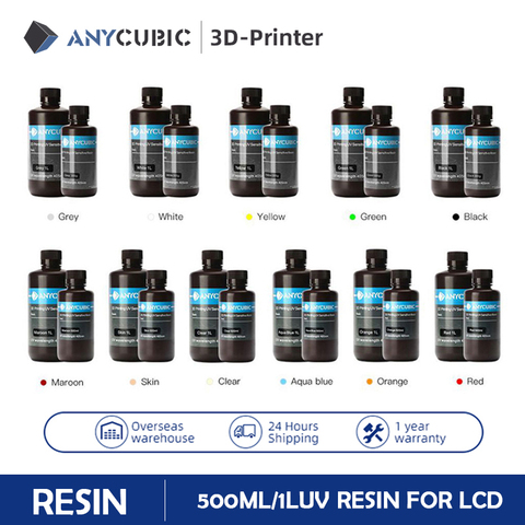 ANYCUBIC – résine universelle d'imprimante 3D, 405nm, pour Photon S, durcissement rapide SLA UV, pour LCD, 500 ml/1l ► Photo 1/6