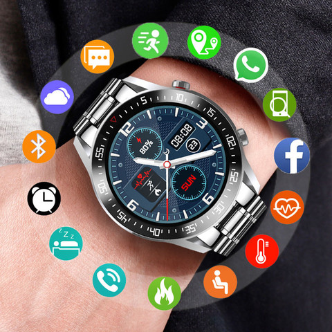 LIGE – montre numérique de sport pour hommes, bracelet en acier, électronique, LED, étanche, Bluetooth, boîte, nouveau, 2022 ► Photo 1/6