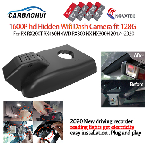 Nouveau! Caméra de tableau de bord enregistreur vidéo DVR pour voiture, Plug and play, pour Lexus NX RX RX200T RX450H 4WD RX300 NX300H 2017 2022 ► Photo 1/6