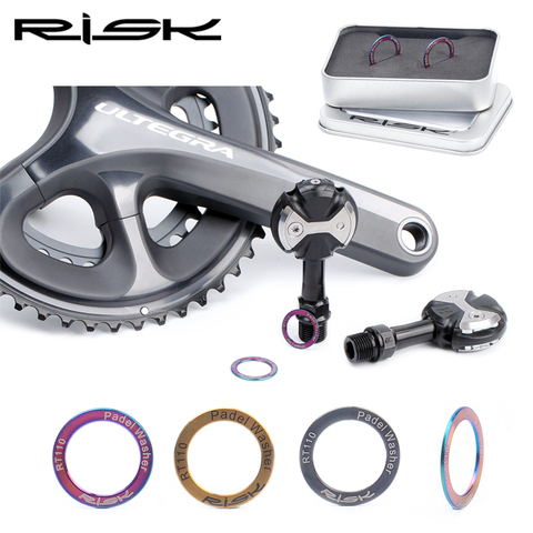 RISK – paire de rondelles de pédales de vélo RT110, bras de manivelle en alliage de titane, entretoise de rechange, joint torique ► Photo 1/6