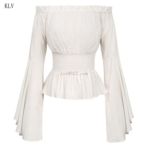 Chemisier Renaissance gothique femme manches évasées volants hauts Corset Costume de Cosplay victorien chemise de Pirate ► Photo 1/6