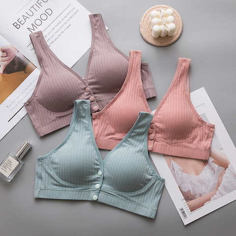 Soutien-gorge d'allaitement sous-vêtements pour femmes enceintes, soutien-gorge d'allaitement avec fermeture frontale, Lingerie d'allaitement, livraison directe ► Photo 1/6