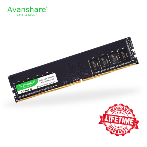 Avanshare-Ram DDR4, 4 go, 8 go, 16 go, 2666 MHz, 2400MHz, 288 broches, garantie à vie, haute Performance, ordinateur de bureau, compatible Intel AMD ► Photo 1/6