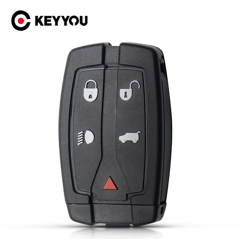 KEYYOU – clé télécommande intelligente à 5 boutons pour Land Rover Freelander 2 Discovery, coque de clé de remplacement, étui de lame non découpé, accessoires de voiture ► Photo 1/6