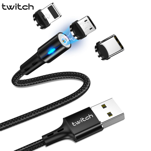 Câble magnétique Micro USB pour Samsung Android chargeur magnétique de charge rapide pour iPhone USB type C câble cordon de téléphone portable ► Photo 1/6