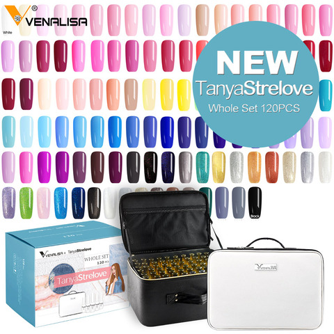 2022 nouvelle couleur de mode 12ml/7.5ml Venalisa gel vernis vernish couleur gel vernis pour la conception d'art d'ongle ensemble entier gel d'ongle émail kit ► Photo 1/6